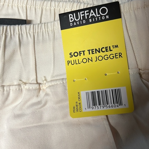 New Buffalo Womens Tencel Blend Pull On Joggers off white cream butter soft - Picture 4 of 4